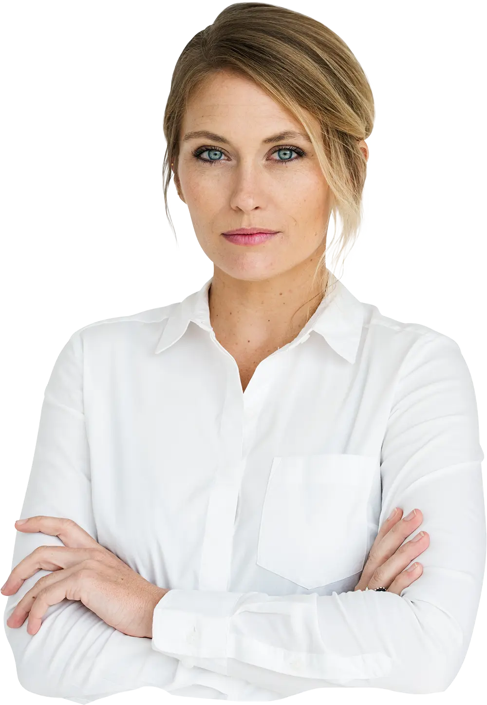 Donna manager con braccia conserte